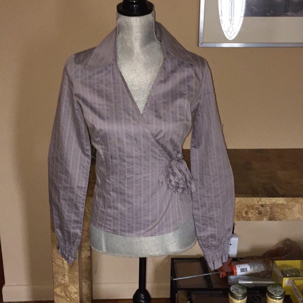 Sisley cotton wrap blouse